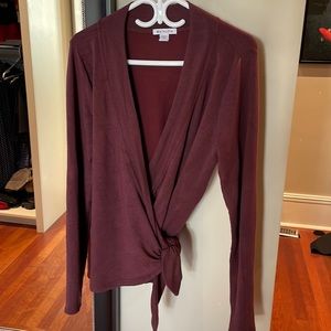 Athletes women's wrap sweater, size M